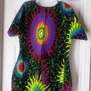 Ankara dress with front pocket